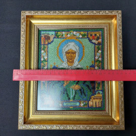 Икона православная, бисер, в рамке "Матрона Московская.. Картинка 3